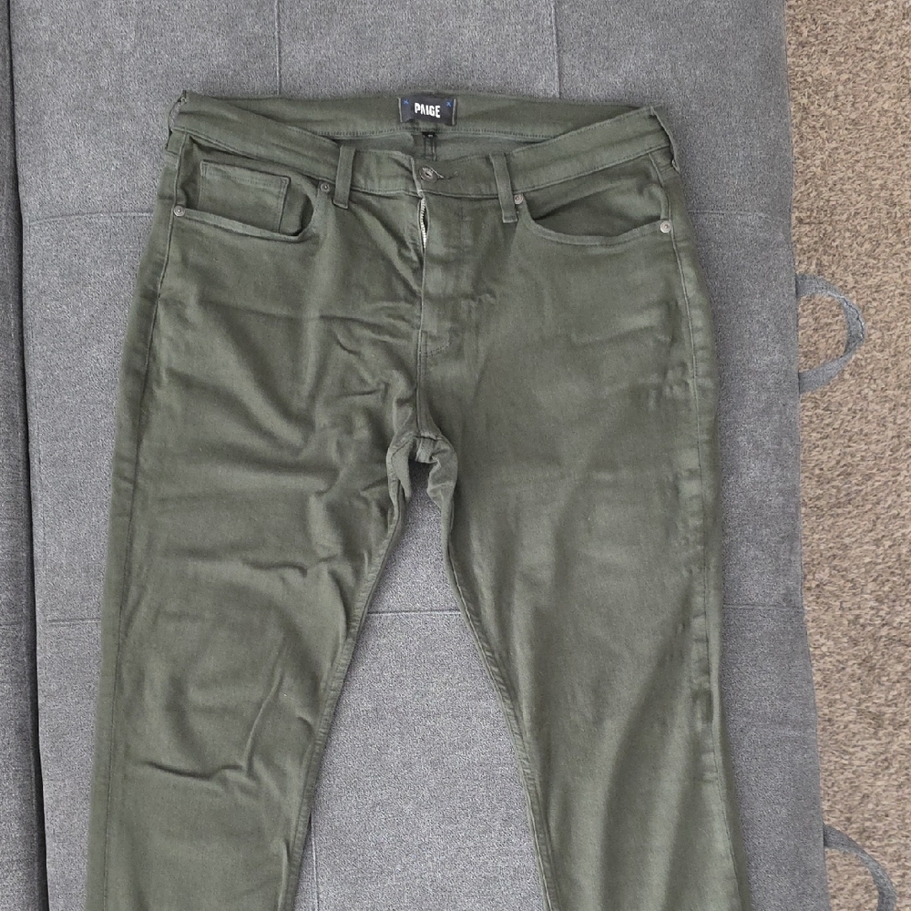 PAIGE Men's Slim Jeans in Forest Green